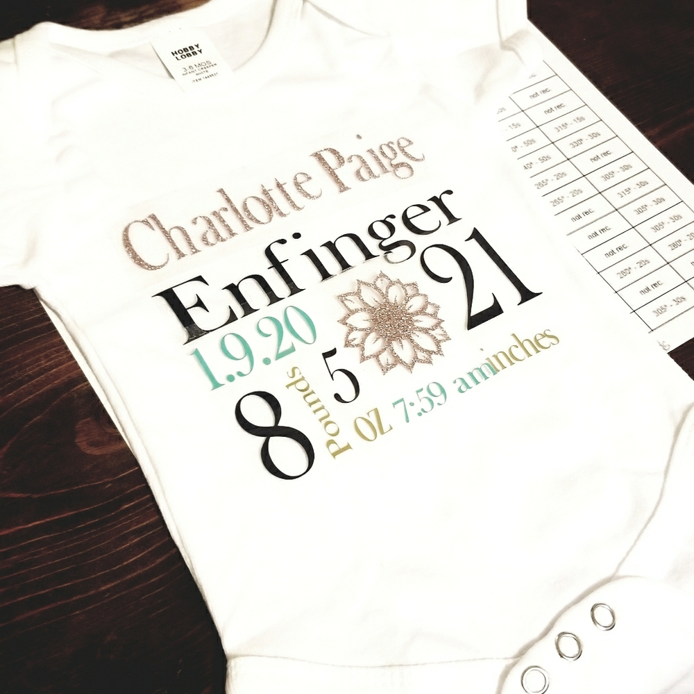 🍼🚼Customized Birth Onesie🚼🍼 NWT